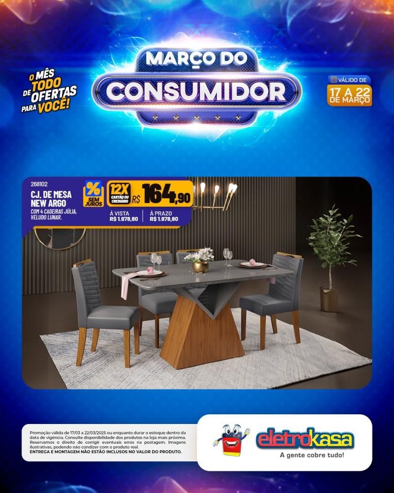 MARÇO DO CONSUMIDOR - O mês todo de ofertas para você, nas lojas eletroKasa, em Rolim de Moura MARÇO DO CONSUMIDOR - O mês todo de ofertas para você, nas lojas eletroKasa, em Rolim de Moura