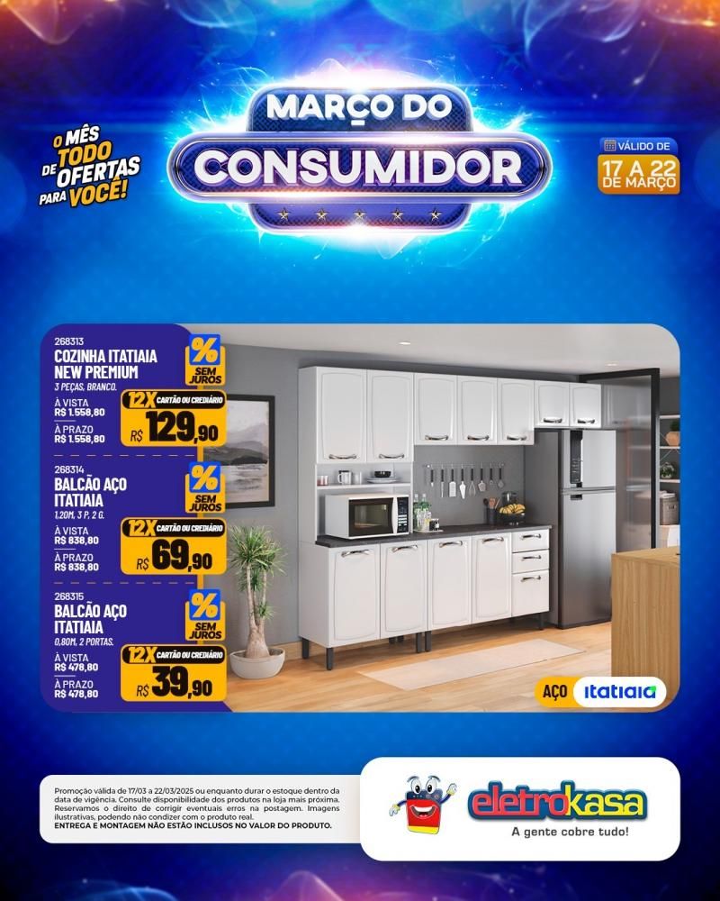 MARÇO DO CONSUMIDOR - O mês todo de ofertas para você, nas lojas eletroKasa, em Rolim de Moura MARÇO DO CONSUMIDOR - O mês todo de ofertas para você, nas lojas eletroKasa, em Rolim de Moura