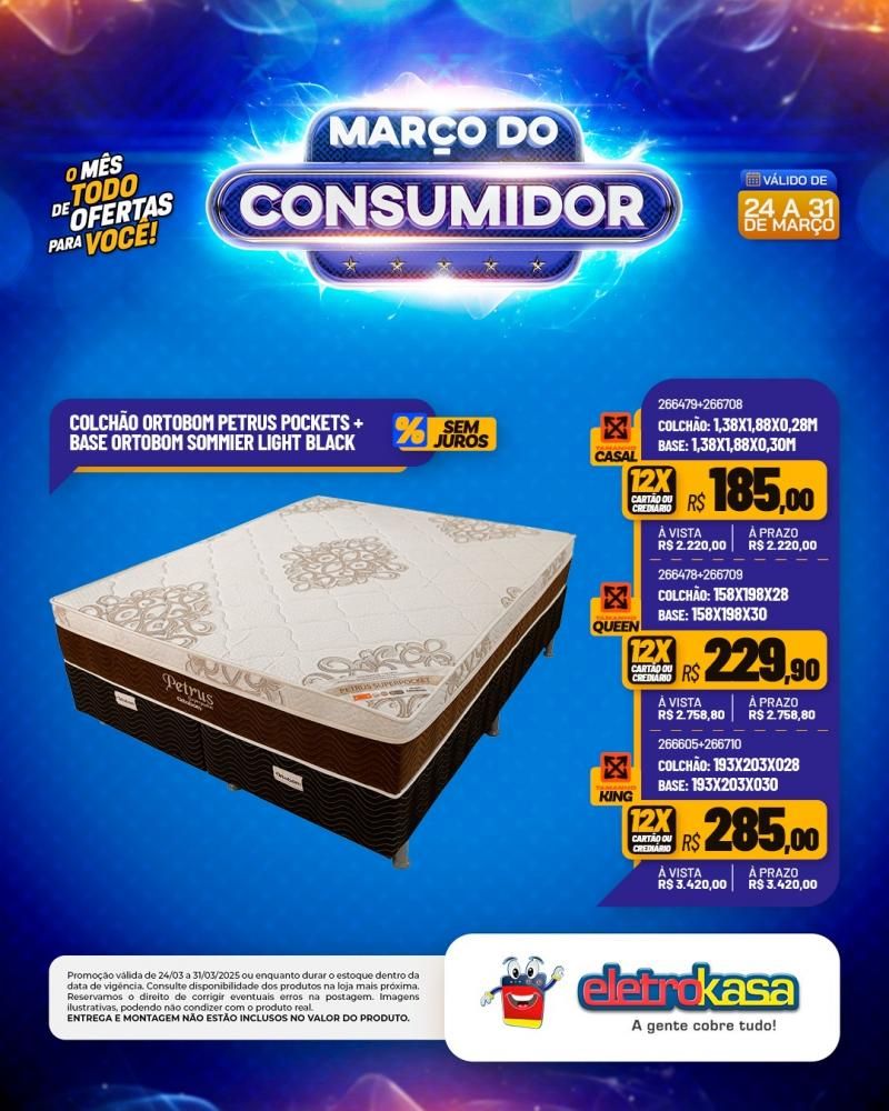 MARÇO DO CONSUMIDOR - O mês todo de ofertas para você, nas lojas eletroKasa, em Rolim de Moura MARÇO DO CONSUMIDOR - O mês todo de ofertas para você, nas lojas eletroKasa, em Rolim de Moura