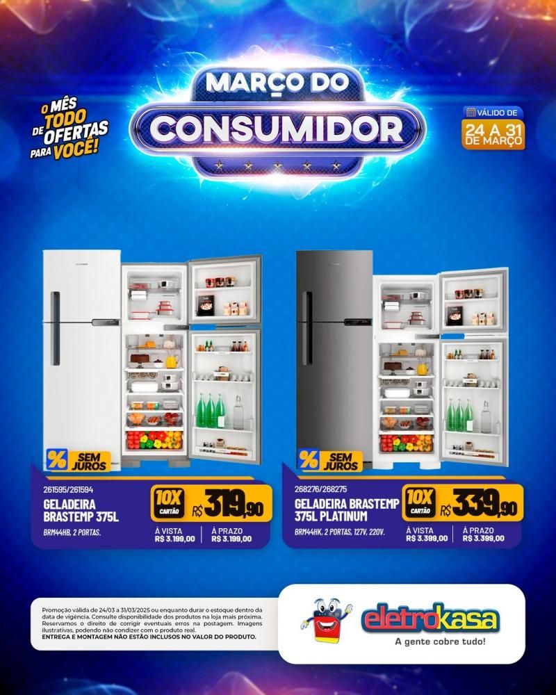 MARÇO DO CONSUMIDOR - O mês todo de ofertas para você, nas lojas eletroKasa, em Rolim de Moura MARÇO DO CONSUMIDOR - O mês todo de ofertas para você, nas lojas eletroKasa, em Rolim de Moura