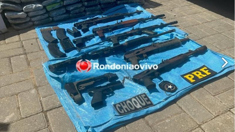 NA BR-319: Arsenal de armas de grosso calibre e 240 Kg de drogas iam para o Rio e SP NA BR-319: Arsenal de armas de grosso calibre e 240 Kg de drogas iam para o Rio e SP