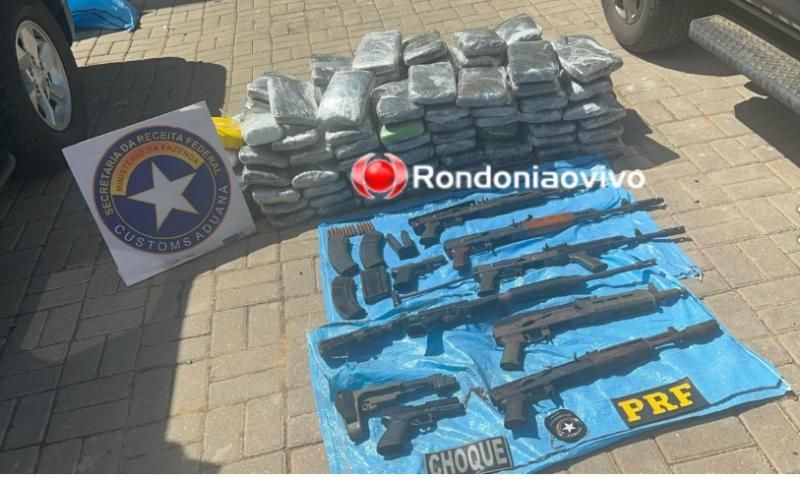 NA BR-319: Arsenal de armas de grosso calibre e 240 Kg de drogas iam para o Rio e SP NA BR-319: Arsenal de armas de grosso calibre e 240 Kg de drogas iam para o Rio e SP