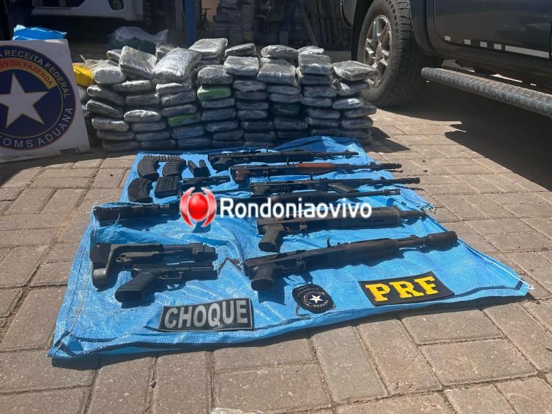 NA BR-319: Arsenal de armas de grosso calibre e 240 Kg de drogas iam para o Rio e SP NA BR-319: Arsenal de armas de grosso calibre e 240 Kg de drogas iam para o Rio e SP