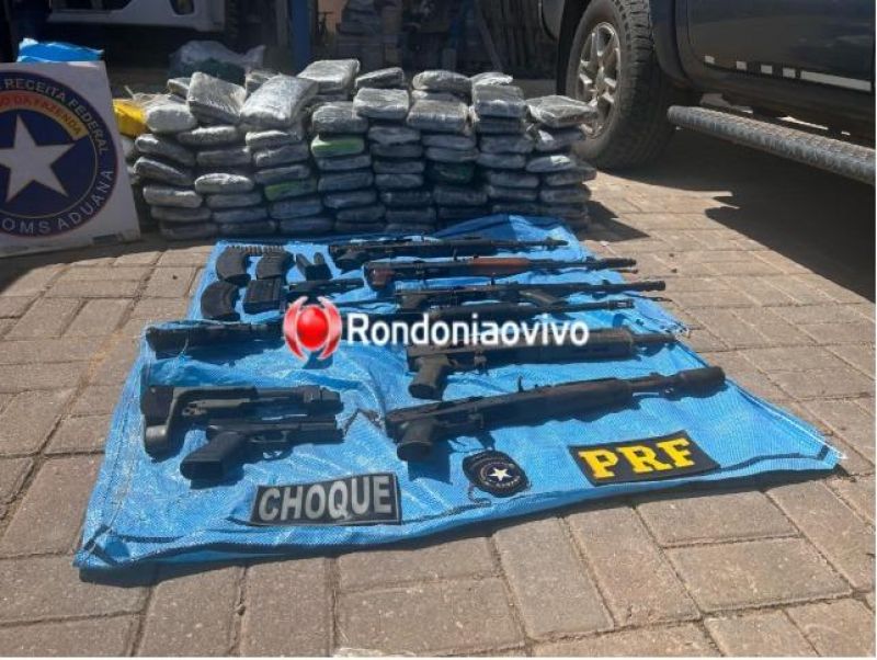 NA BR-319: Arsenal de armas de grosso calibre e 240 Kg de drogas iam para o Rio e SP NA BR-319: Arsenal de armas de grosso calibre e 240 Kg de drogas iam para o Rio e SP