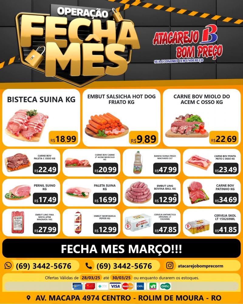 OPERAÇÃO FECHA MÊS no Atacarejo Bom Preço, em Rolim de Moura OPERAÇÃO FECHA MÊS no Atacarejo Bom Preço, em Rolim de Moura