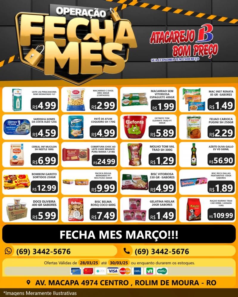 OPERAÇÃO FECHA MÊS no Atacarejo Bom Preço, em Rolim de Moura OPERAÇÃO FECHA MÊS no Atacarejo Bom Preço, em Rolim de Moura