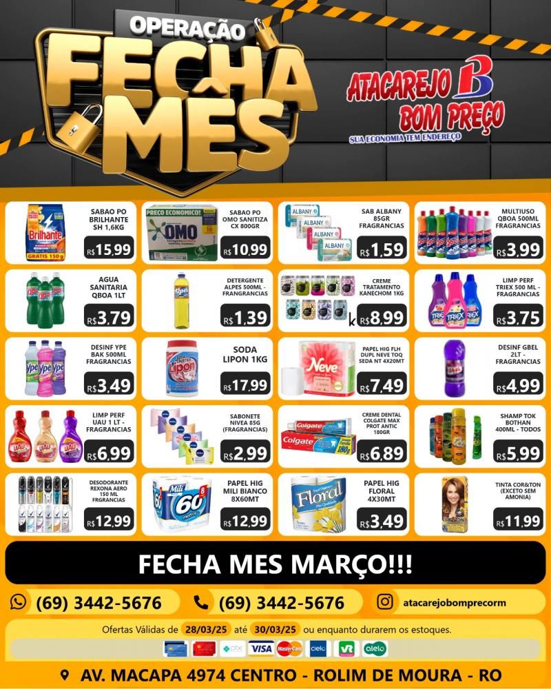 OPERAÇÃO FECHA MÊS no Atacarejo Bom Preço, em Rolim de Moura OPERAÇÃO FECHA MÊS no Atacarejo Bom Preço, em Rolim de Moura