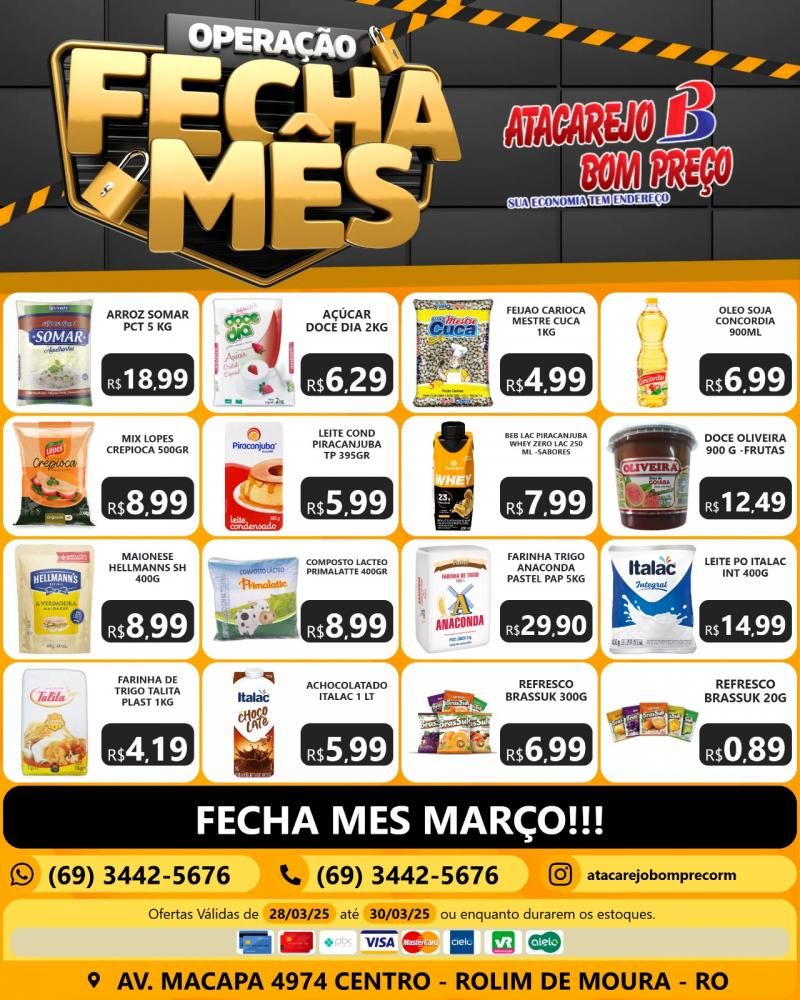 OPERAÇÃO FECHA MÊS no Atacarejo Bom Preço, em Rolim de Moura OPERAÇÃO FECHA MÊS no Atacarejo Bom Preço, em Rolim de Moura