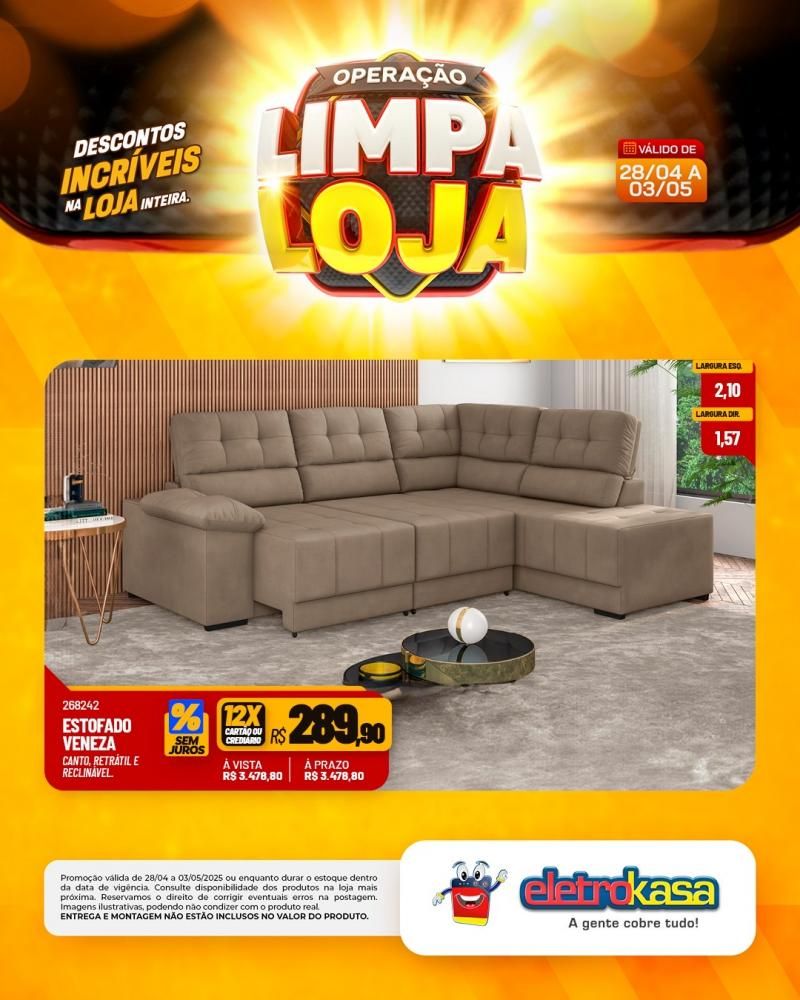 Descontos incríveis, durante a OPERAÇÃO LIMPA LOJA, na eletroKasa, em Rolim de Moura Descontos incríveis, durante a OPERAÇÃO LIMPA LOJA, na eletroKasa, em Rolim de Moura