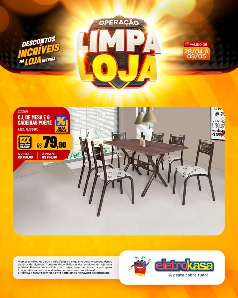 Descontos incríveis, durante a OPERAÇÃO LIMPA LOJA, na eletroKasa, em Rolim de Moura Descontos incríveis, durante a OPERAÇÃO LIMPA LOJA, na eletroKasa, em Rolim de Moura