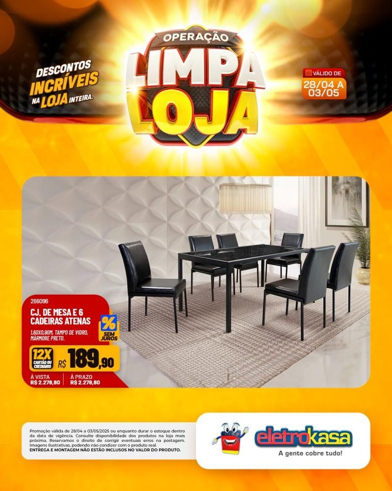 Descontos incríveis, durante a OPERAÇÃO LIMPA LOJA, na eletroKasa, em Rolim de Moura Descontos incríveis, durante a OPERAÇÃO LIMPA LOJA, na eletroKasa, em Rolim de Moura