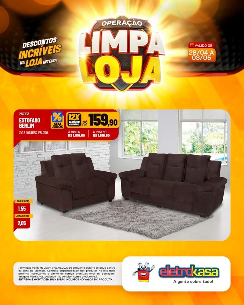 Descontos incríveis, durante a OPERAÇÃO LIMPA LOJA, na eletroKasa, em Rolim de Moura Descontos incríveis, durante a OPERAÇÃO LIMPA LOJA, na eletroKasa, em Rolim de Moura