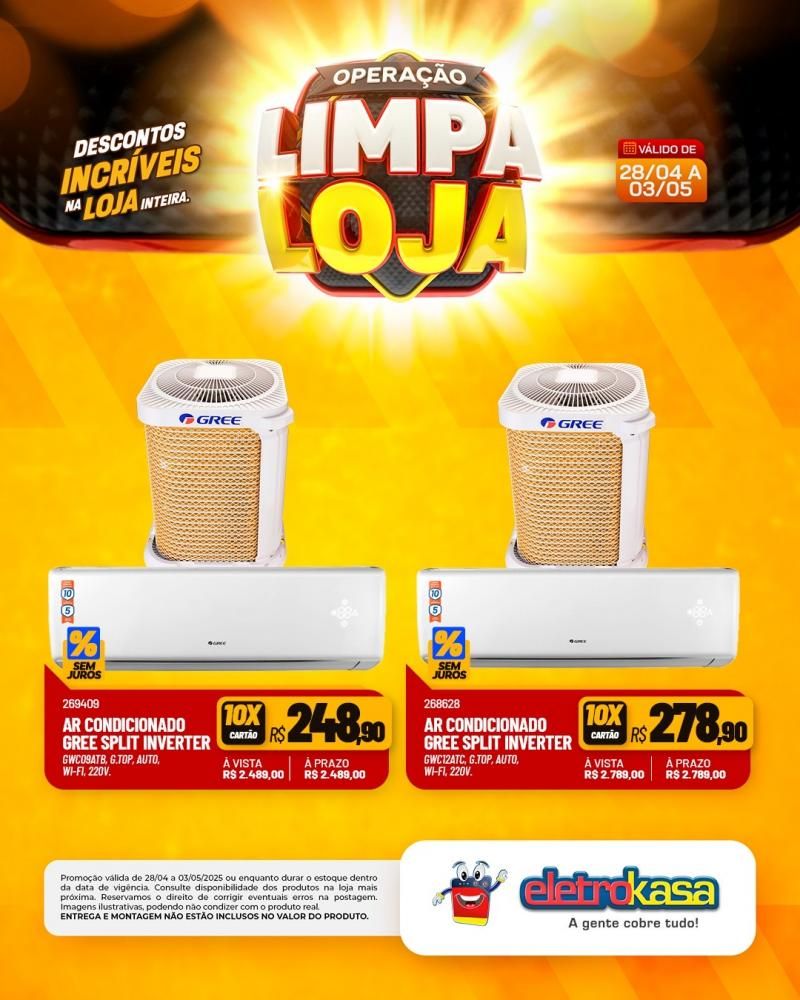 Descontos incríveis, durante a OPERAÇÃO LIMPA LOJA, na eletroKasa, em Rolim de Moura Descontos incríveis, durante a OPERAÇÃO LIMPA LOJA, na eletroKasa, em Rolim de Moura