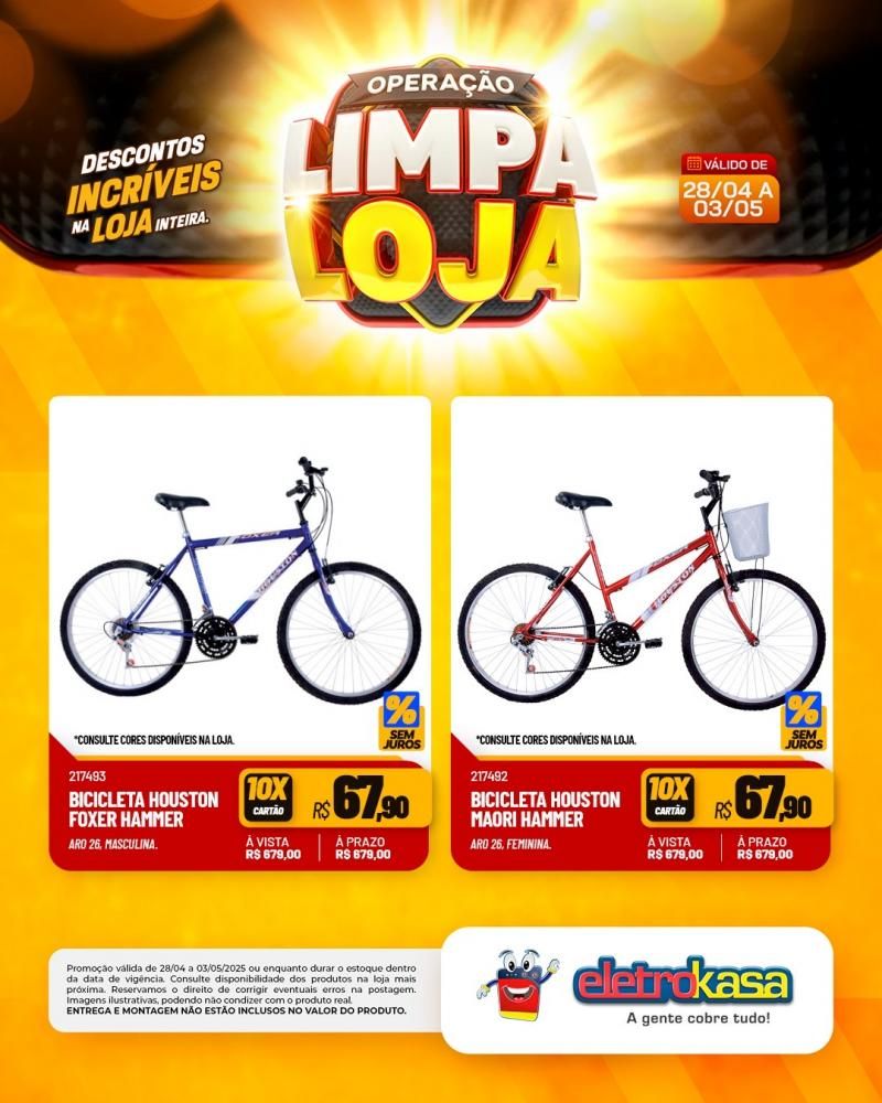 Descontos incríveis, durante a OPERAÇÃO LIMPA LOJA, na eletroKasa, em Rolim de Moura Descontos incríveis, durante a OPERAÇÃO LIMPA LOJA, na eletroKasa, em Rolim de Moura