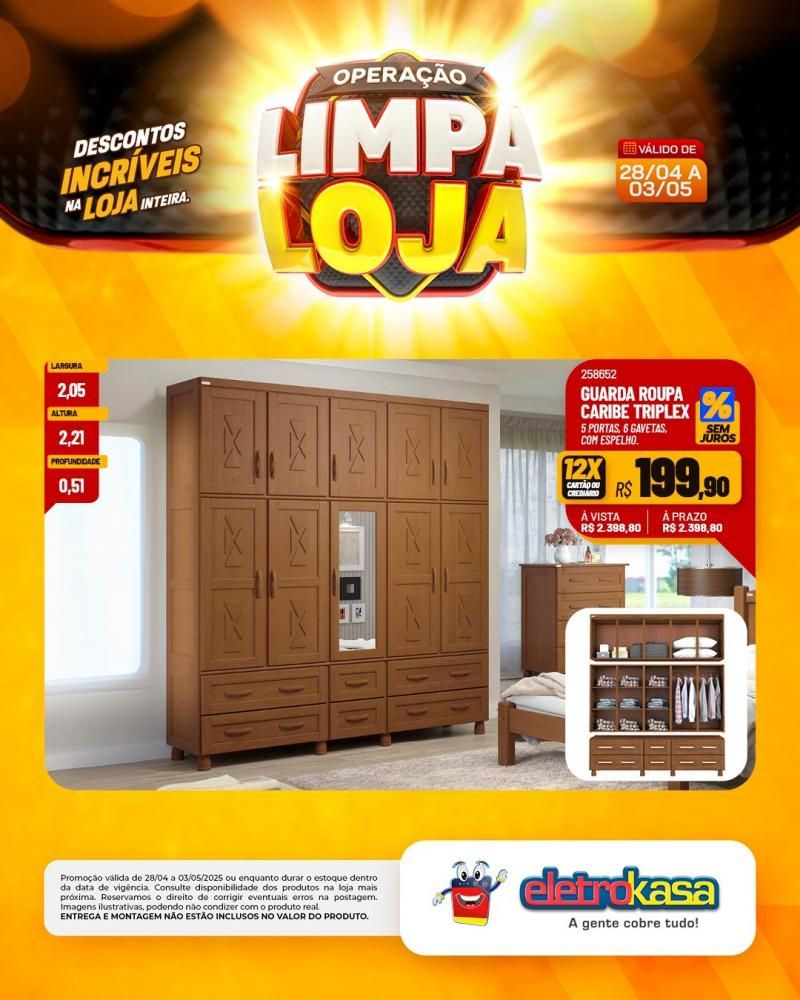 Descontos incríveis, durante a OPERAÇÃO LIMPA LOJA, na eletroKasa, em Rolim de Moura Descontos incríveis, durante a OPERAÇÃO LIMPA LOJA, na eletroKasa, em Rolim de Moura