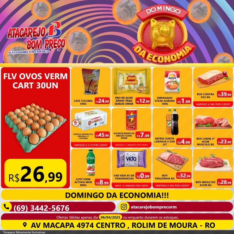 Domingo da Economia no ATACAREJO BLM PREÇO, em Rolim de Moura Domingo da Economia no ATACAREJO BLM PREÇO, em Rolim de Moura
