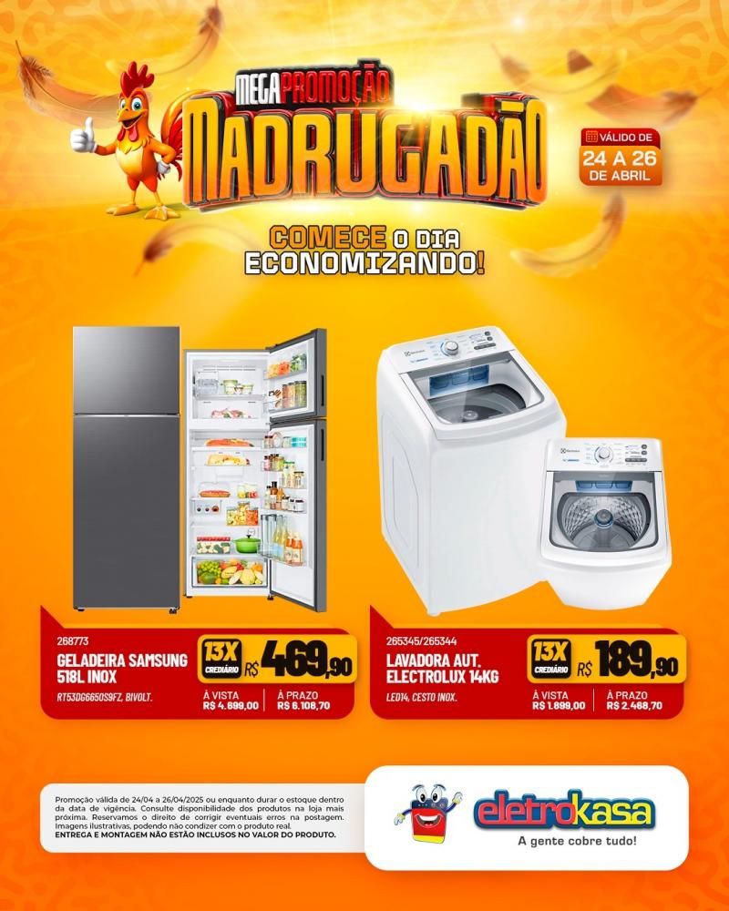 MEGAPROMOÇÃO MADRUGADÃO nas lojas eletroKasa, em Rolim de Moura MEGAPROMOÇÃO MADRUGADÃO nas lojas eletroKasa, em Rolim de Moura