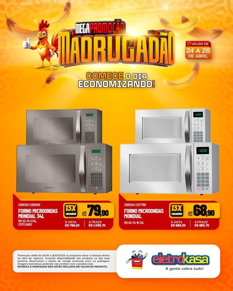 MEGAPROMOÇÃO MADRUGADÃO nas lojas eletroKasa, em Rolim de Moura MEGAPROMOÇÃO MADRUGADÃO nas lojas eletroKasa, em Rolim de Moura