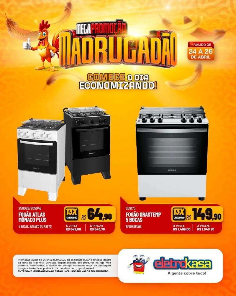 MEGAPROMOÇÃO MADRUGADÃO nas lojas eletroKasa, em Rolim de Moura MEGAPROMOÇÃO MADRUGADÃO nas lojas eletroKasa, em Rolim de Moura