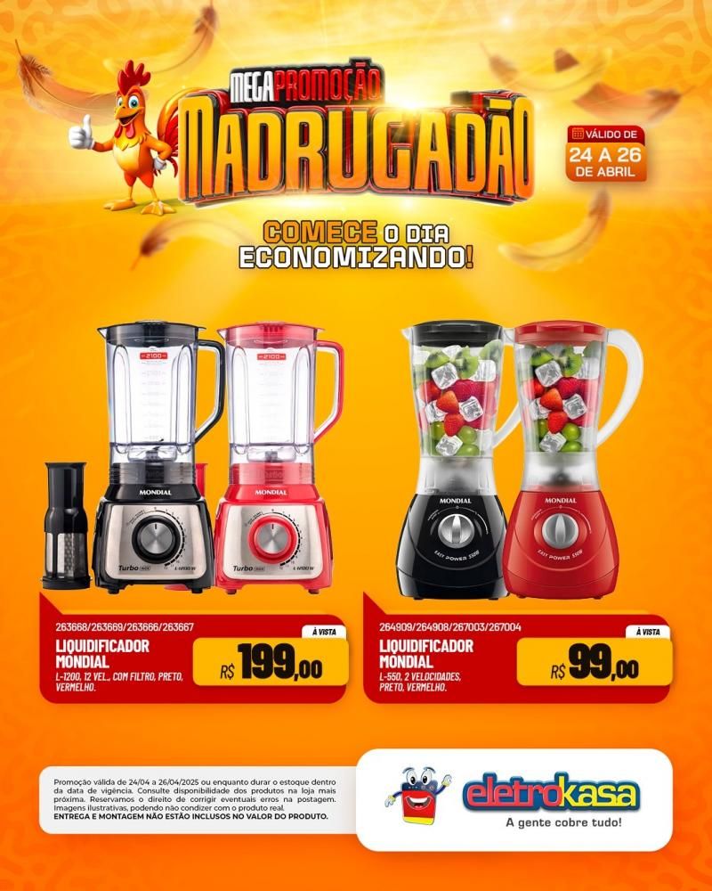 MEGAPROMOÇÃO MADRUGADÃO nas lojas eletroKasa, em Rolim de Moura MEGAPROMOÇÃO MADRUGADÃO nas lojas eletroKasa, em Rolim de Moura