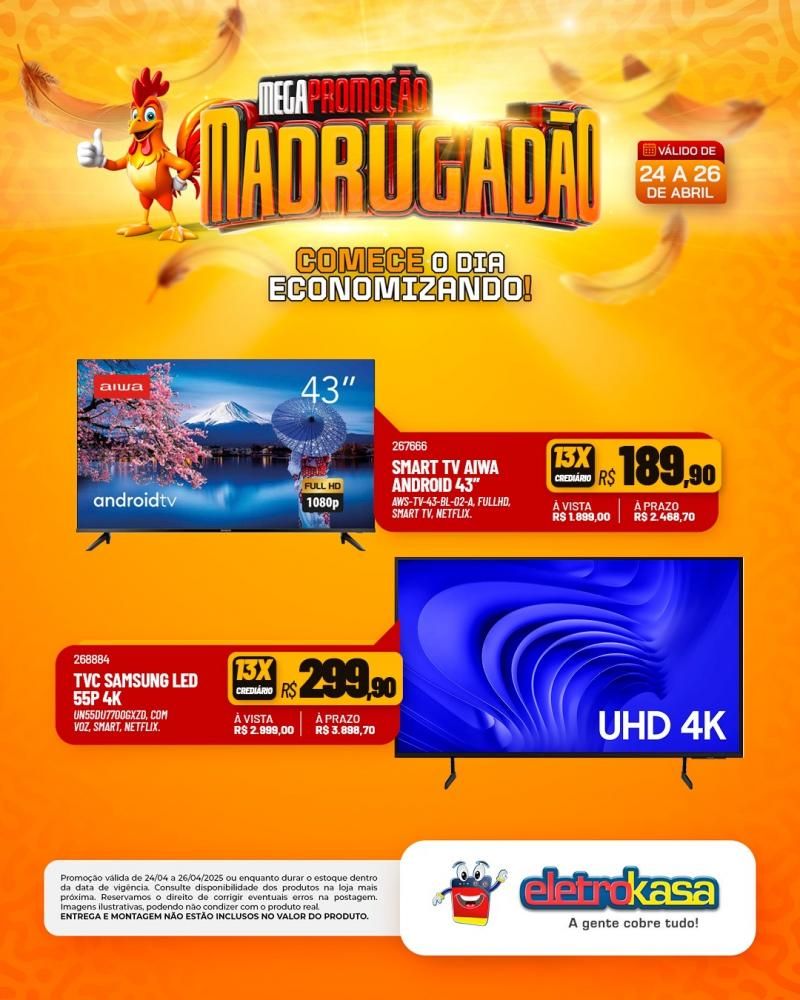 MEGAPROMOÇÃO MADRUGADÃO nas lojas eletroKasa, em Rolim de Moura MEGAPROMOÇÃO MADRUGADÃO nas lojas eletroKasa, em Rolim de Moura