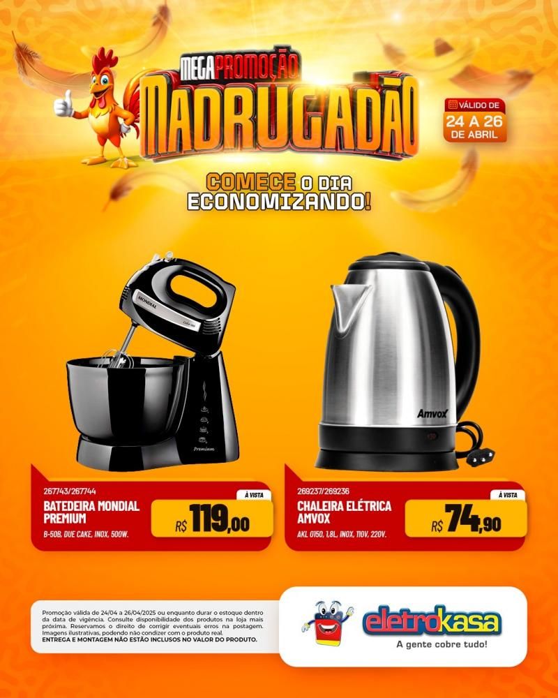 MEGAPROMOÇÃO MADRUGADÃO nas lojas eletroKasa, em Rolim de Moura MEGAPROMOÇÃO MADRUGADÃO nas lojas eletroKasa, em Rolim de Moura