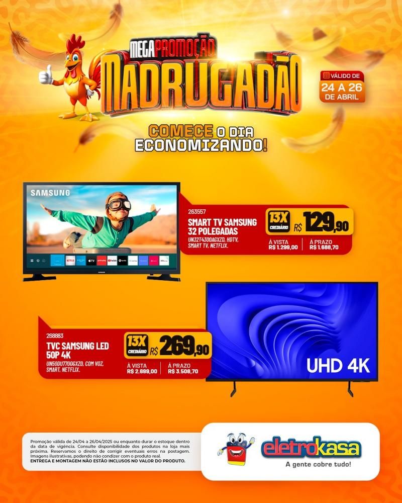 MEGAPROMOÇÃO MADRUGADÃO nas lojas eletroKasa, em Rolim de Moura MEGAPROMOÇÃO MADRUGADÃO nas lojas eletroKasa, em Rolim de Moura