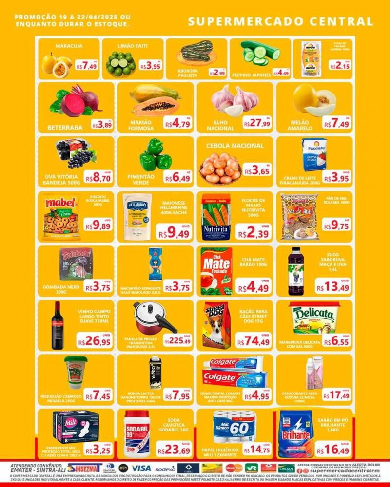 Ofertas de Páscoa do Supermercado Central de Rolim de Moura Ofertas de Páscoa do Supermercado Central de Rolim de Moura