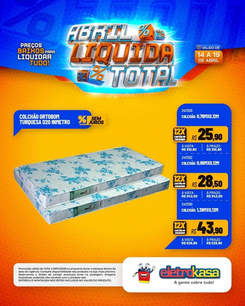 Ofertas especiais no ABRIL LÍQUIDA TOTAL, nas lojas eletroKasa, em Rolim de Moura Ofertas especiais no ABRIL LÍQUIDA TOTAL, nas lojas eletroKasa, em Rolim de Moura