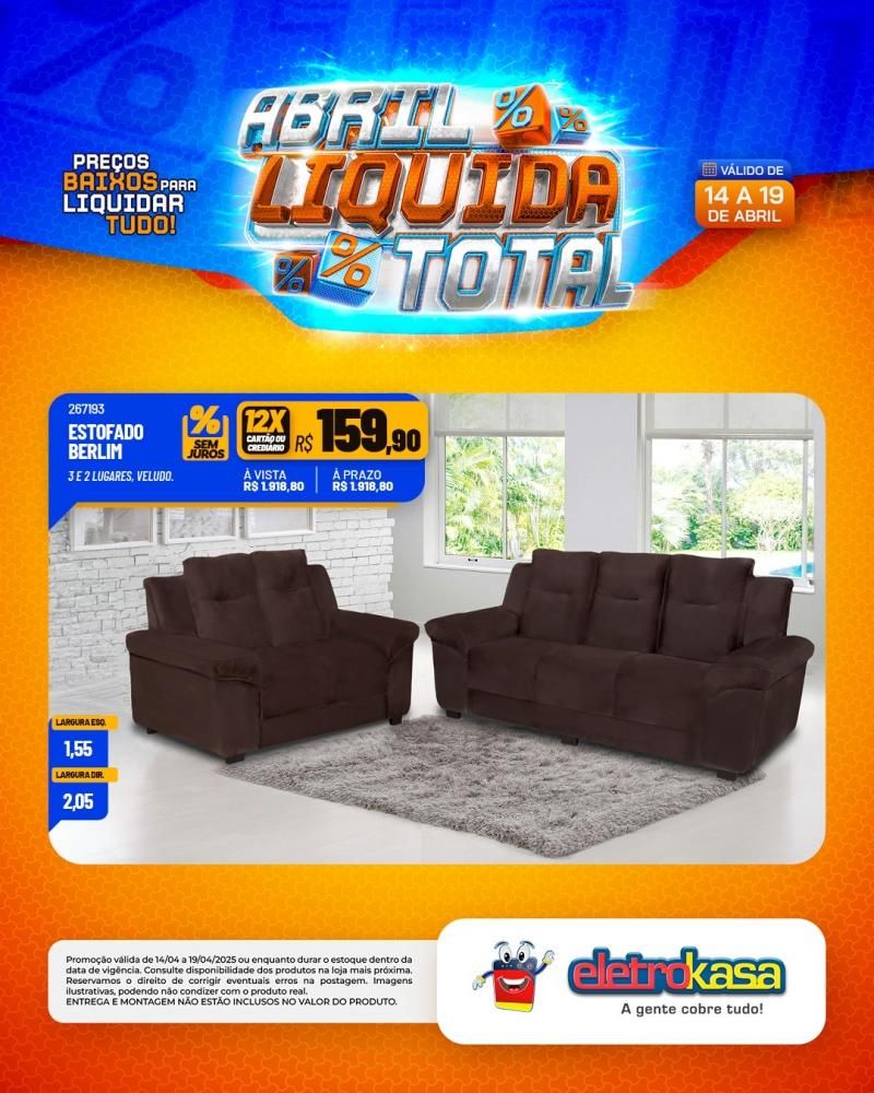 Ofertas especiais no ABRIL LÍQUIDA TOTAL, nas lojas eletroKasa, em Rolim de Moura Ofertas especiais no ABRIL LÍQUIDA TOTAL, nas lojas eletroKasa, em Rolim de Moura