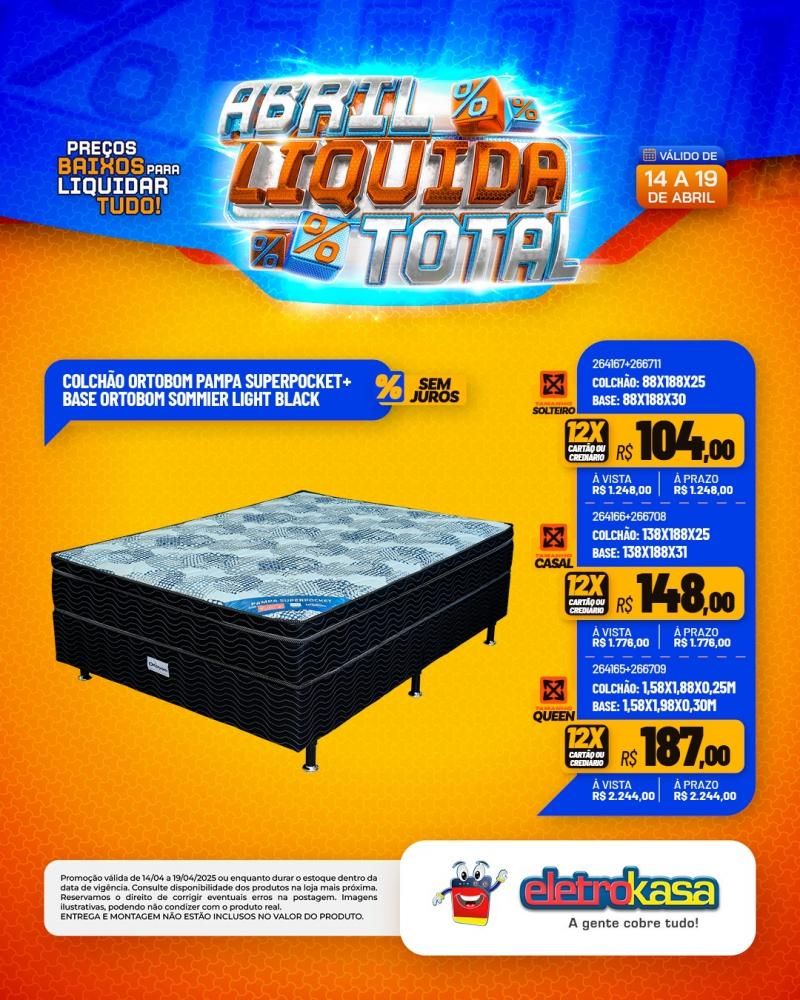 Ofertas especiais no ABRIL LÍQUIDA TOTAL, nas lojas eletroKasa, em Rolim de Moura Ofertas especiais no ABRIL LÍQUIDA TOTAL, nas lojas eletroKasa, em Rolim de Moura