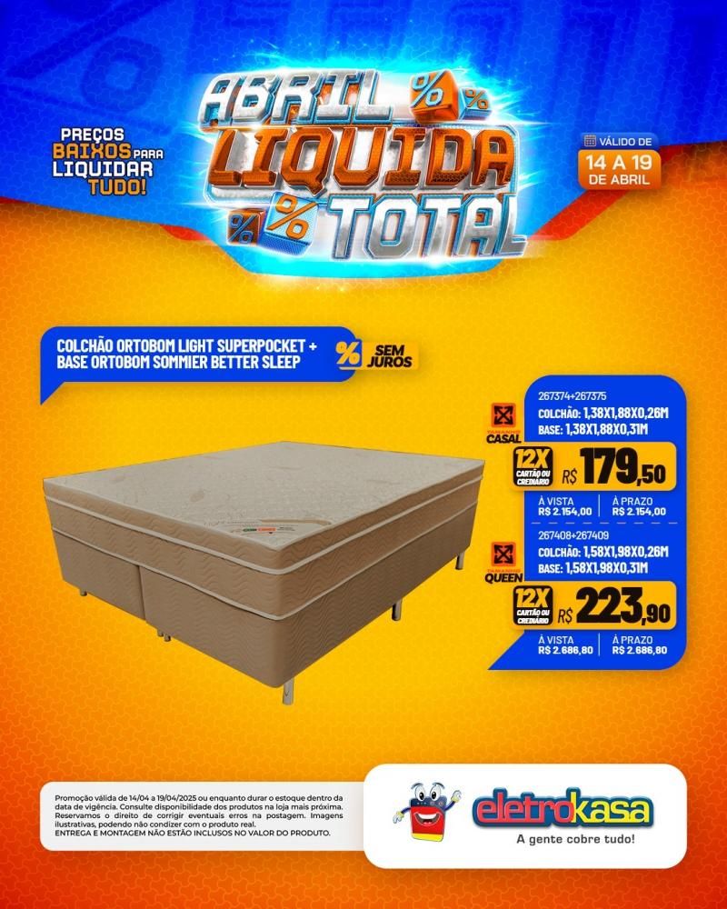Ofertas especiais no ABRIL LÍQUIDA TOTAL, nas lojas eletroKasa, em Rolim de Moura Ofertas especiais no ABRIL LÍQUIDA TOTAL, nas lojas eletroKasa, em Rolim de Moura