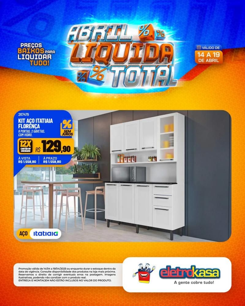 Ofertas especiais no ABRIL LÍQUIDA TOTAL, nas lojas eletroKasa, em Rolim de Moura Ofertas especiais no ABRIL LÍQUIDA TOTAL, nas lojas eletroKasa, em Rolim de Moura