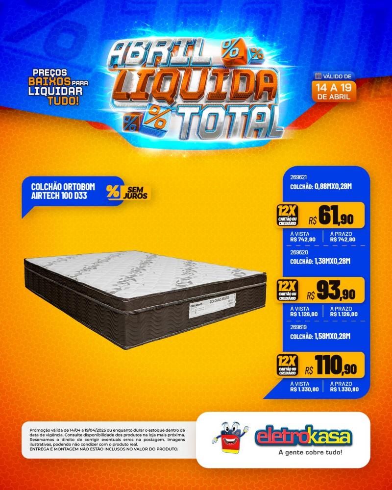 Ofertas especiais no ABRIL LÍQUIDA TOTAL, nas lojas eletroKasa, em Rolim de Moura Ofertas especiais no ABRIL LÍQUIDA TOTAL, nas lojas eletroKasa, em Rolim de Moura