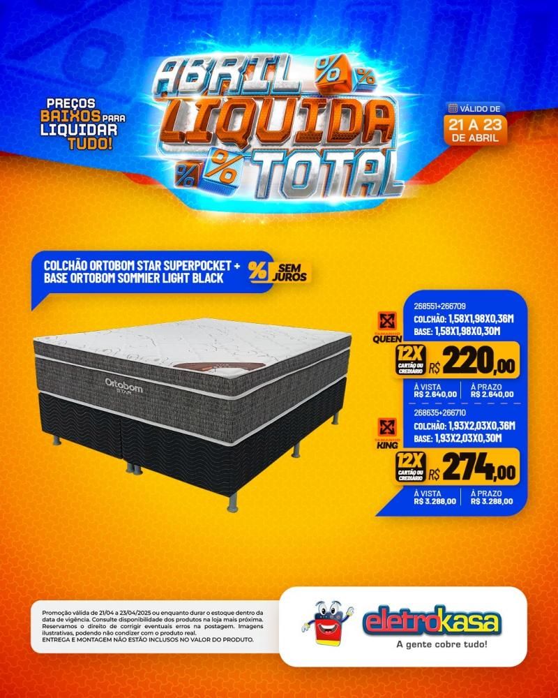 Ofertas especiais no ABRIL LÍQUIDA TOTAL, nas lojas eletroKasa, em Rolim de Moura Ofertas especiais no ABRIL LÍQUIDA TOTAL, nas lojas eletroKasa, em Rolim de Moura