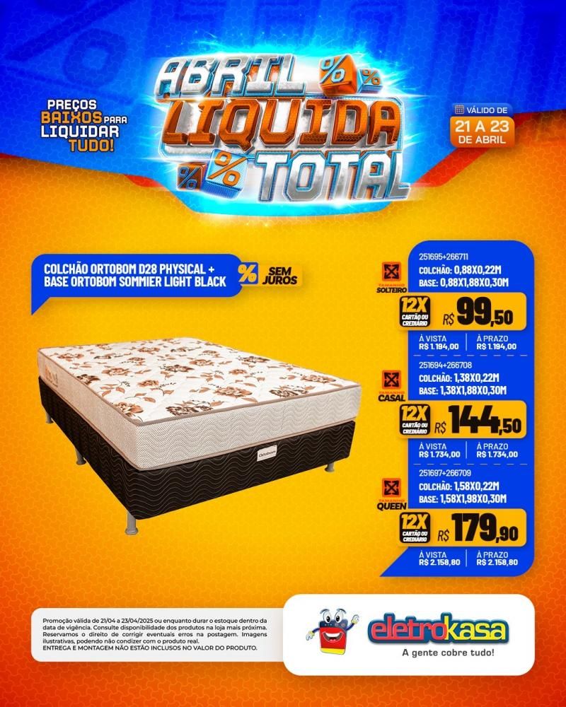 Ofertas especiais no ABRIL LÍQUIDA TOTAL, nas lojas eletroKasa, em Rolim de Moura Ofertas especiais no ABRIL LÍQUIDA TOTAL, nas lojas eletroKasa, em Rolim de Moura