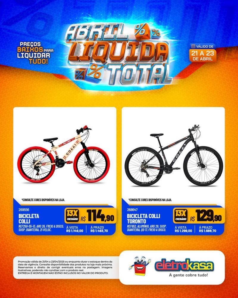 Ofertas especiais no ABRIL LÍQUIDA TOTAL, nas lojas eletroKasa, em Rolim de Moura Ofertas especiais no ABRIL LÍQUIDA TOTAL, nas lojas eletroKasa, em Rolim de Moura