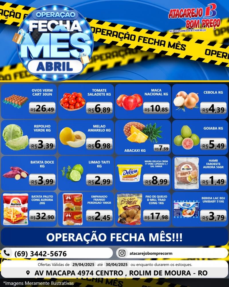 OPERAÇÃO FECHA MÊS com ofertas especiais, no ATACAREJO BOM PREÇO em Rolim de Moura OPERAÇÃO FECHA MÊS com ofertas especiais, no ATACAREJO BOM PREÇO em Rolim de Moura