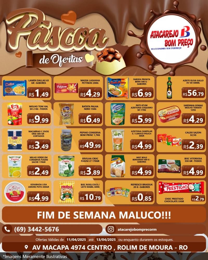 Ofertas deste domingo no ATACAREJO BOM PREÇO, em Rolim de Moura Ofertas deste domingo no ATACAREJO BOM PREÇO, em Rolim de Moura