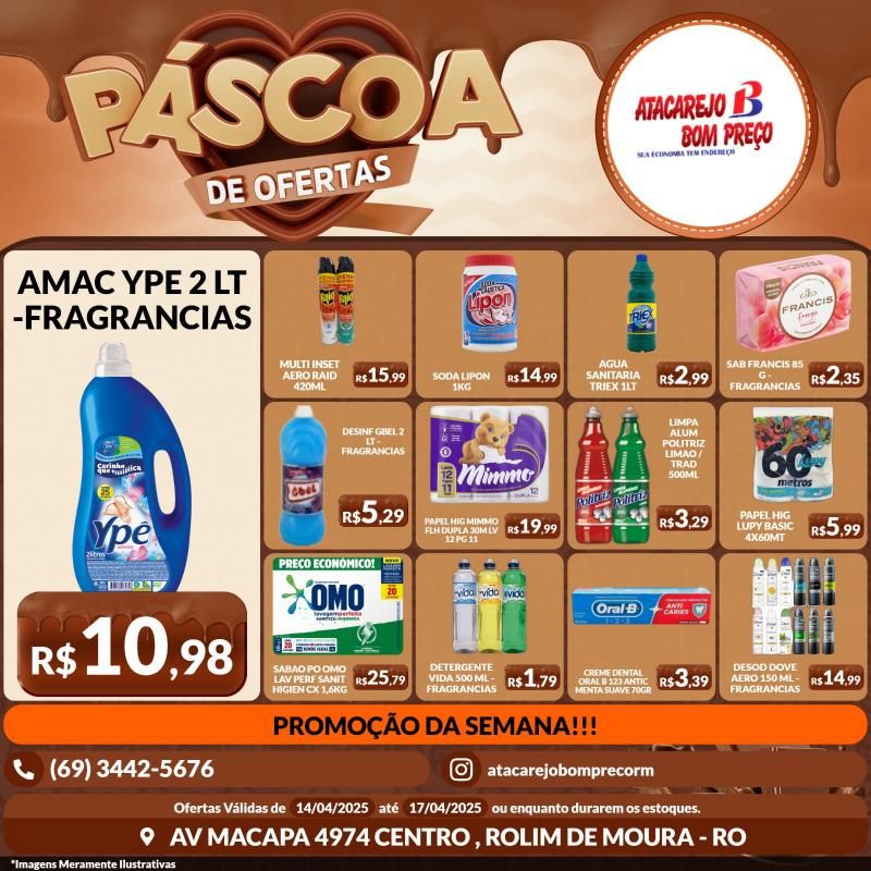 Promoção da semana da Páscoa, com ofertas especiais no ATACAREJO BOM PREÇO, em Rolim de Moura Promoção da semana da Páscoa, com ofertas especiais no ATACAREJO BOM PREÇO, em Rolim de Moura