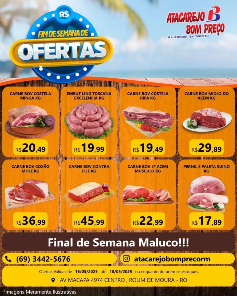 Domingo da Economia com grandes ofertas no ATACAREJO BOM PREÇO em Rolim de Moura Domingo da Economia com grandes ofertas no ATACAREJO BOM PREÇO em Rolim de Moura