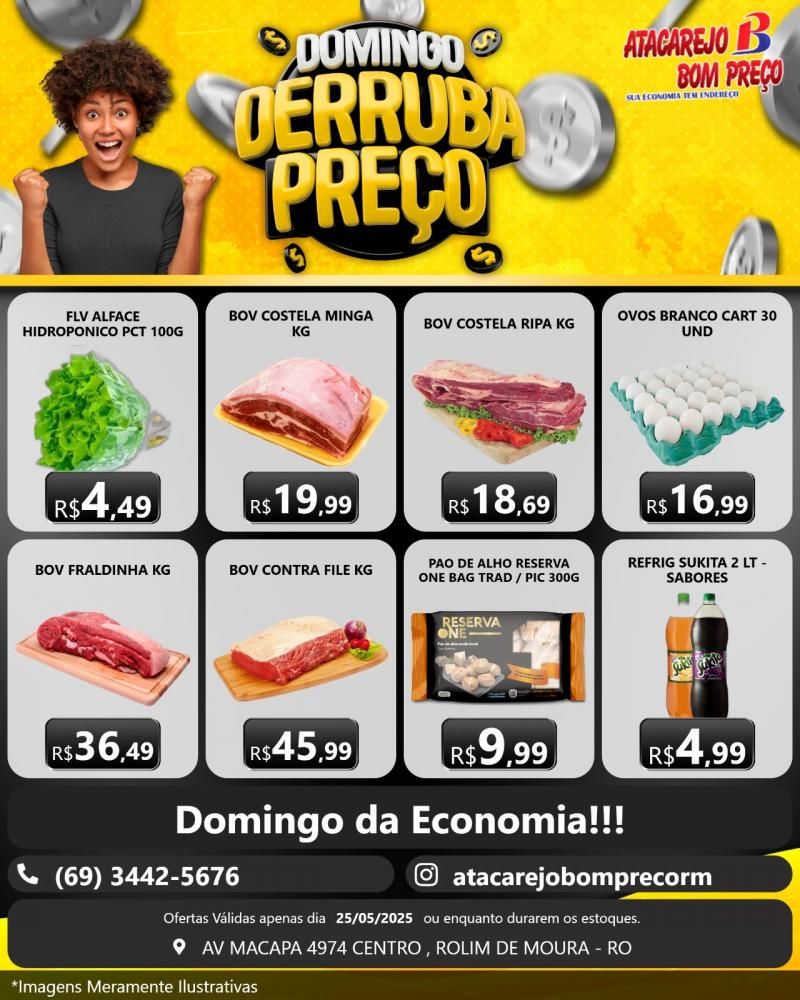 Domingo derruba preços no ATACAREJO BOM PREÇO em Rolim de Moura Domingo derruba preços no ATACAREJO BOM PREÇO em Rolim de Moura