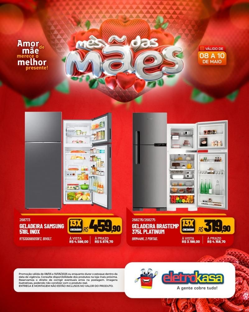 ELETROKASA, Amor de mãe merece o melhor presente ELETROKASA, Amor de mãe merece o melhor presente