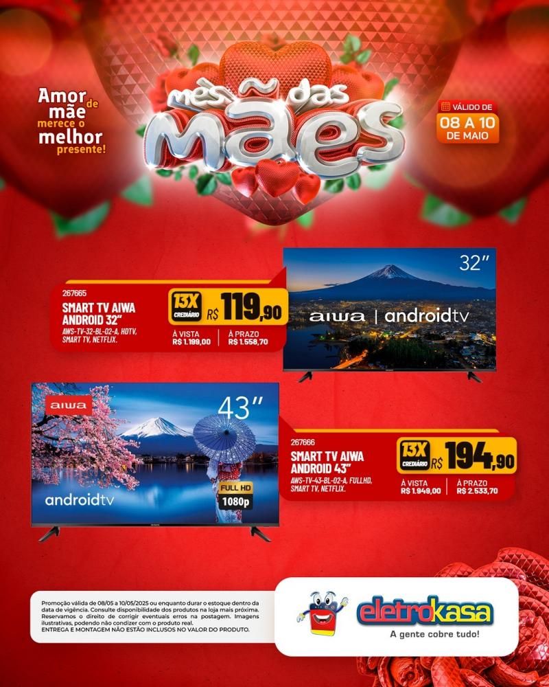 ELETROKASA, Amor de mãe merece o melhor presente ELETROKASA, Amor de mãe merece o melhor presente