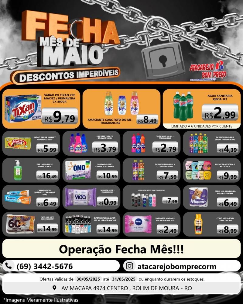 FECHA MÊS DE MAIO com ofertas imperdíveis no ATACAREJO BOM PREÇO em Rolim de Moura FECHA MÊS DE MAIO com ofertas imperdíveis no ATACAREJO BOM PREÇO em Rolim de Moura