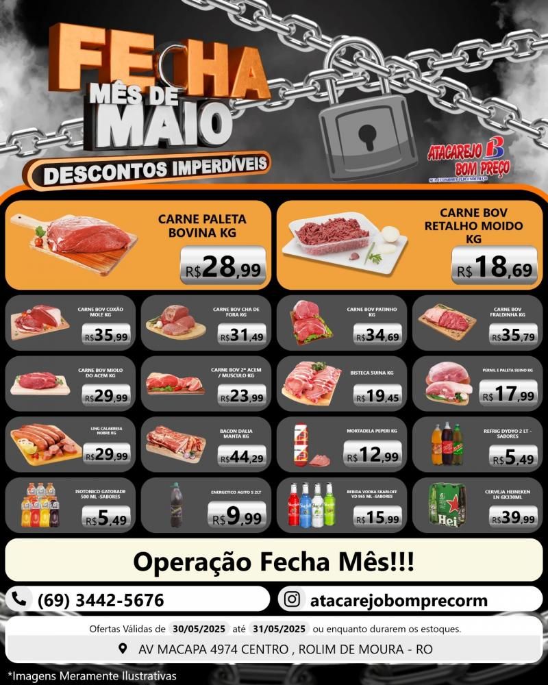 FECHA MÊS DE MAIO com ofertas imperdíveis no ATACAREJO BOM PREÇO em Rolim de Moura FECHA MÊS DE MAIO com ofertas imperdíveis no ATACAREJO BOM PREÇO em Rolim de Moura