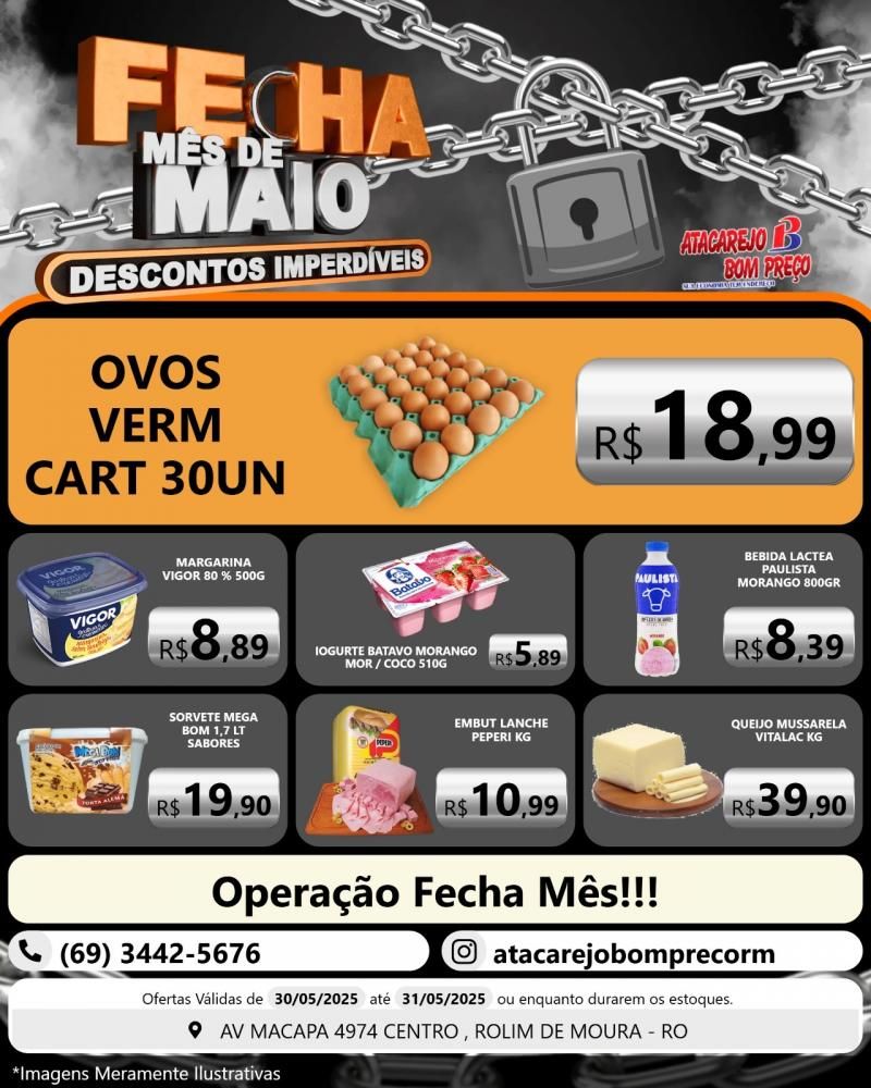FECHA MÊS DE MAIO com ofertas imperdíveis no ATACAREJO BOM PREÇO em Rolim de Moura FECHA MÊS DE MAIO com ofertas imperdíveis no ATACAREJO BOM PREÇO em Rolim de Moura