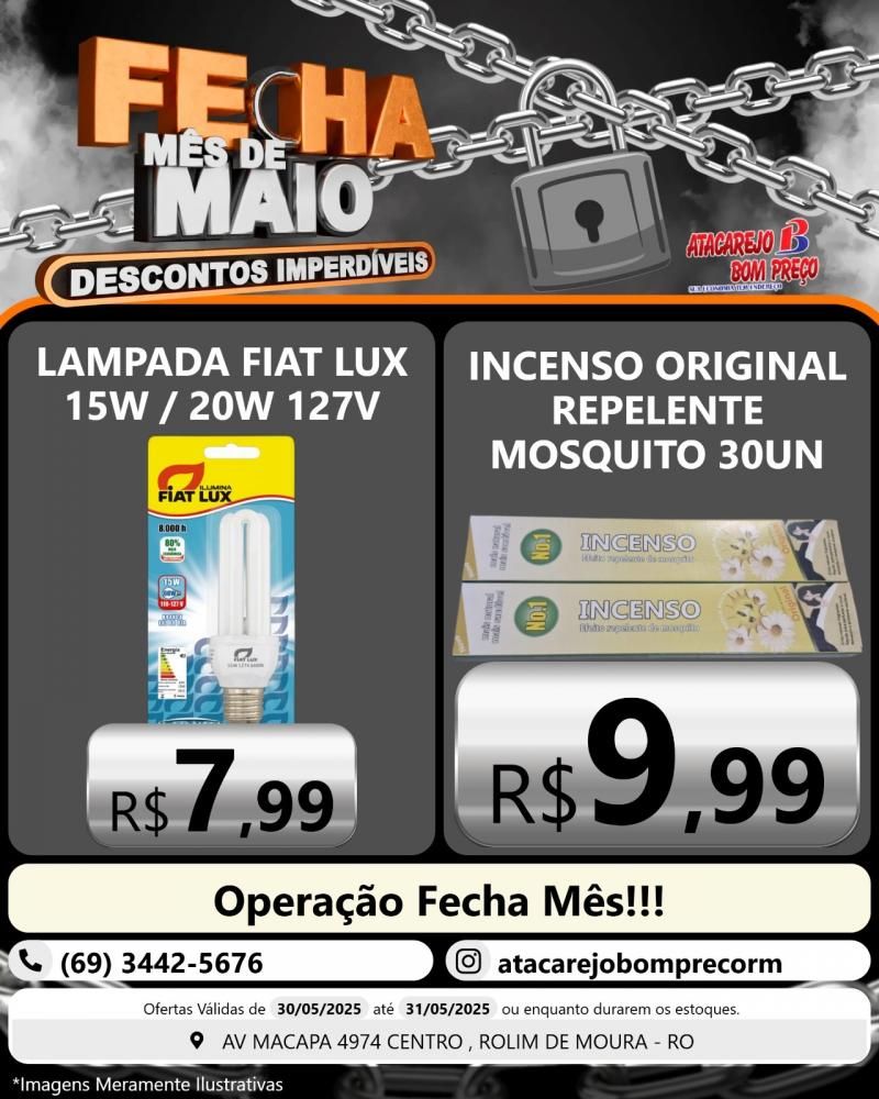 FECHA MÊS DE MAIO com ofertas imperdíveis no ATACAREJO BOM PREÇO em Rolim de Moura FECHA MÊS DE MAIO com ofertas imperdíveis no ATACAREJO BOM PREÇO em Rolim de Moura