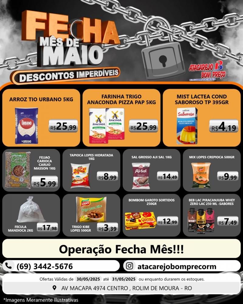 FECHA MÊS DE MAIO com ofertas imperdíveis no ATACAREJO BOM PREÇO em Rolim de Moura FECHA MÊS DE MAIO com ofertas imperdíveis no ATACAREJO BOM PREÇO em Rolim de Moura