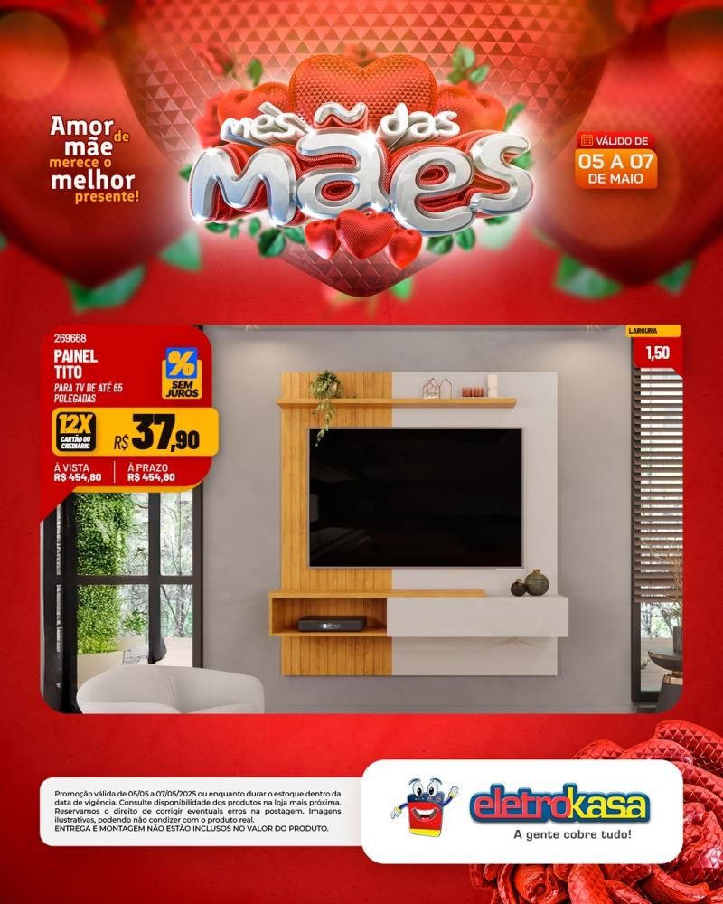 Ofertas e condições imperdíveis no MÊS DAS MÃES nas Lojas eletroKasa, em Rolim de Moura Ofertas e condições imperdíveis no MÊS DAS MÃES nas Lojas eletroKasa, em Rolim de Moura